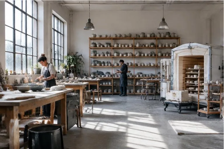 Representative image: a working ceramics studio